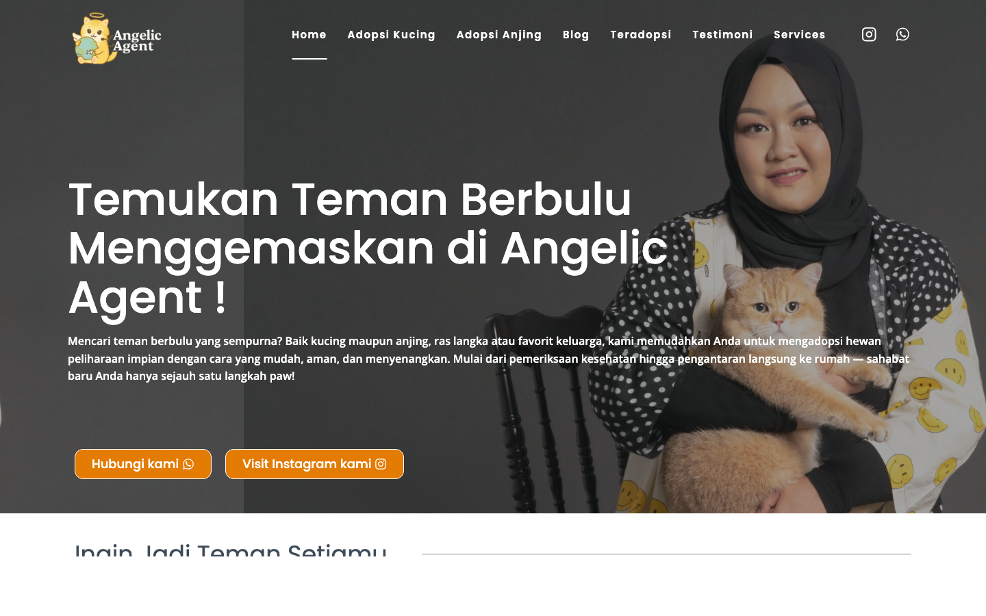 Angelic Agent — platform adopsi hewan